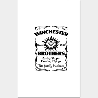 Winchester brothers since 1983 (black version) Posters and Art